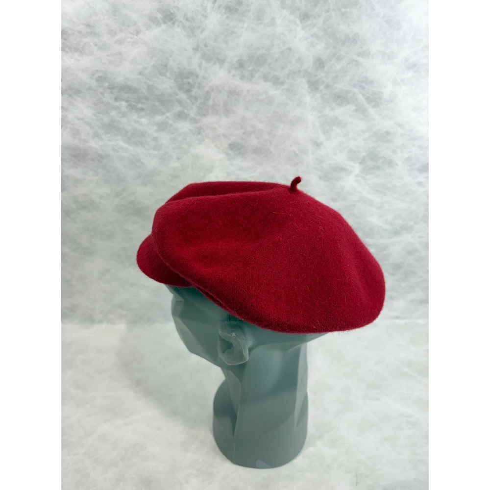 Betmar Red 100%‎ Wool Beret Cap French Style Hat Vintage Made in Hong Kong - Picture 4 of 6